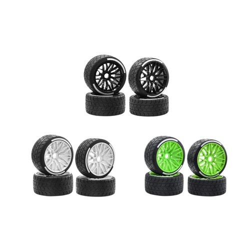 Car tires on road - 4x,