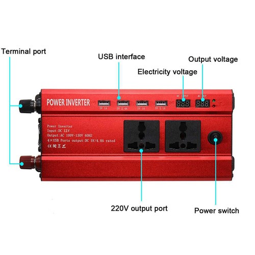 6000w car power inverter - car, 12v